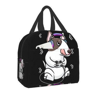 Jorkšīras terjers mamma Jorkšīras terjers tētis izolētas pusdienu somas āra piknikam Jorkšīras terjera mīļotājam Bento Box sievietēm, bērniem