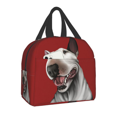 Jorkšīras terjers mamma Jorkšīras terjers tētis izolētas pusdienu somas āra piknikam Jorkšīras terjera mīļotājam Bento Box sievietēm, bērniem