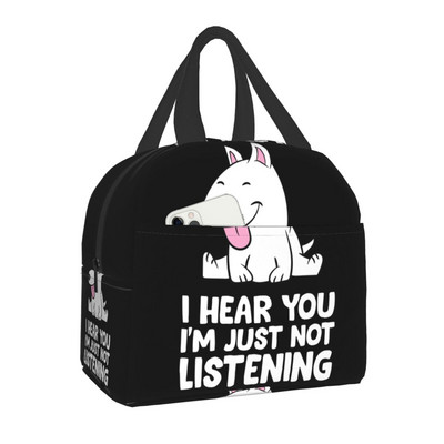 Jorkšīras terjers mamma Jorkšīras terjers tētis izolētas pusdienu somas āra piknikam Jorkšīras terjera mīļotājam Bento Box sievietēm, bērniem