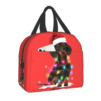 Jorkšīras terjers mamma Jorkšīras terjers tētis izolētas pusdienu somas āra piknikam Jorkšīras terjera mīļotājam Bento Box sievietēm, bērniem