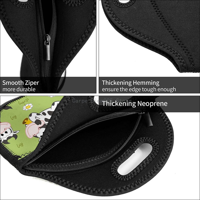 Funny Cow Neo-Prene torbe za ručak Žene Muškarci Termo izolirana višekratna periva Pic-Nic kutija za ručak