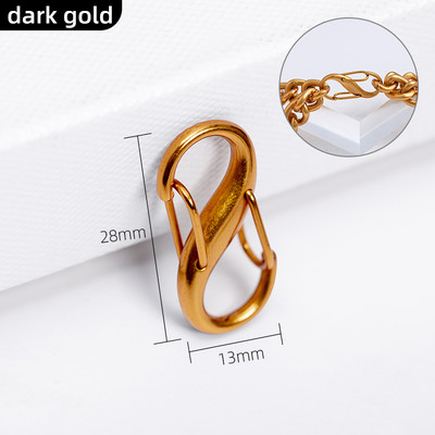 WUTA 4kom Lanac za torbicu Podešivač Kopča S-oblika remena za torbicu Skraćivanje Produžetak Kopča Naramenica Skraćivanje Golden Bag Dodaci