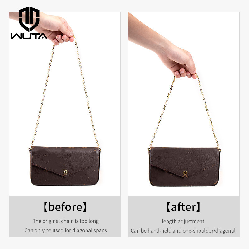 WUTA 4kom Lanac za torbicu Podešivač Kopča S-oblika remena za torbicu Skraćivanje Produžetak Kopča Naramenica Skraćivanje Golden Bag Dodaci