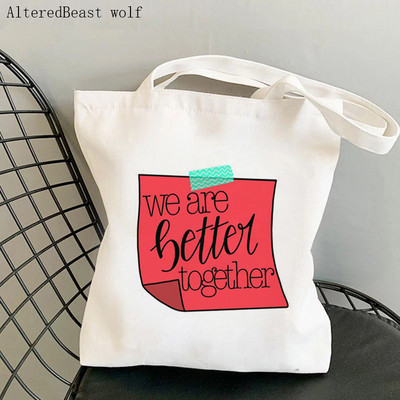 Tanári kellékek Bevásárlótáska Angol tanári nyomtatott táska Vásárlás vászon Shopper Bag lány kézitáska Vállas hölgy ajándéktáska