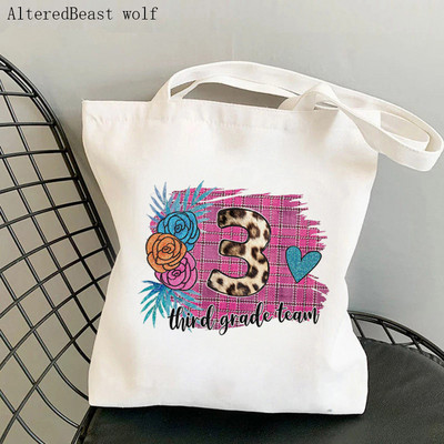 Tanári kellékek Bevásárlótáska Angol tanári nyomtatott táska Vásárlás vászon Shopper Bag lány kézitáska Vállas hölgy ajándéktáska