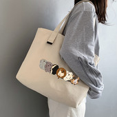 Naiste käekotid Riidest mustast lõuendist kandekott Merisea mustriga ostlemisreisid Naiste ökoloogiline korduvkasutatavad õlakotid