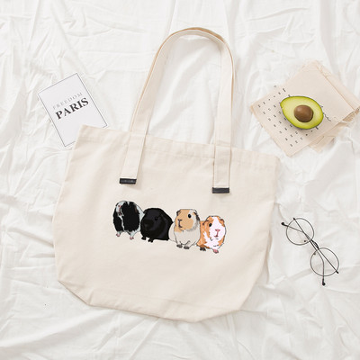 Naiste käekotid Riidest mustast lõuendist kandekott Merisea mustriga ostlemisreisid Naiste ökoloogiline korduvkasutatavad õlakotid