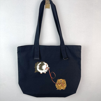 Naiste käekotid Riidest mustast lõuendist kandekott Merisea mustriga ostlemisreisid Naiste ökoloogiline korduvkasutatavad õlakotid