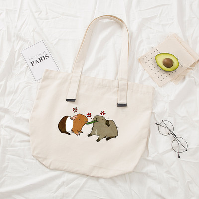 Naiste käekotid Riidest mustast lõuendist kandekott Merisea mustriga ostlemisreisid Naiste ökoloogiline korduvkasutatavad õlakotid