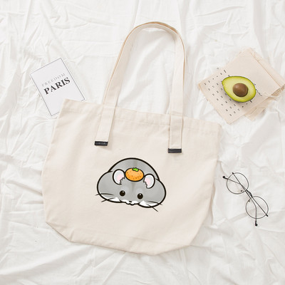 Naiste käekotid Riidest mustast lõuendist kandekott Merisea mustriga ostlemisreisid Naiste ökoloogiline korduvkasutatavad õlakotid