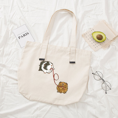 Naiste käekotid Riidest mustast lõuendist kandekott Merisea mustriga ostlemisreisid Naiste ökoloogiline korduvkasutatavad õlakotid