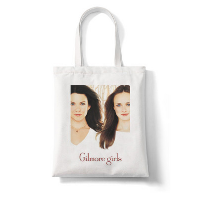 Nákupné tašky, plátená taška, plážové tašky, nákupná taška Gilmore Girls Luke's Potlačená taška pre ženy Harajuku, veľká kabelka cez rameno