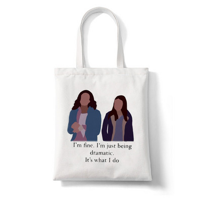 Nákupné tašky, plátená taška, plážové tašky, nákupná taška Gilmore Girls Luke's Potlačená taška pre ženy Harajuku, veľká kabelka cez rameno