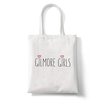 Nákupné tašky, plátená taška, plážové tašky, nákupná taška Gilmore Girls Luke's Potlačená taška pre ženy Harajuku, veľká kabelka cez rameno