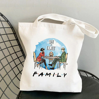 Японско аниме Пазарска чанта SPYFAMILY Graphic Tote Harajuku Spy x Family Canvas Anya Smug SpyFamily Чанта през рамо Женска Ulzzang