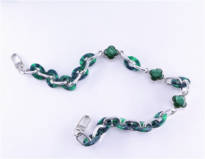 divattervezés négylevelű lóhere ékszer zöld gyanta akrilgyanta táska lánc fogantyú