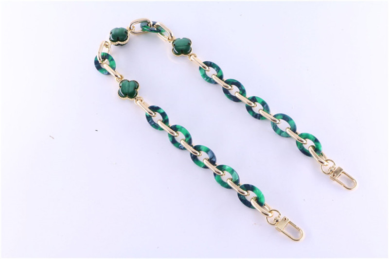 divattervezés négylevelű lóhere ékszer zöld gyanta akrilgyanta táska lánc fogantyú