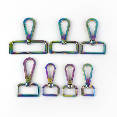 10 db 13-50 mm-es fém horgos csatok táskapánt akasztóhoz, csomagtartó kioldó kapcsok kutyanyakörv forgatható kapcsok barkács varrás kiegészítők