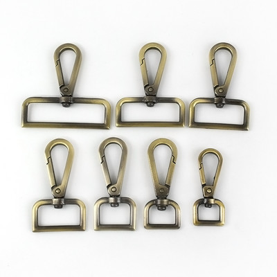 10 db 13-50 mm-es fém horgos csatok táskapánt akasztóhoz, csomagtartó kioldó kapcsok kutyanyakörv forgatható kapcsok barkács varrás kiegészítők