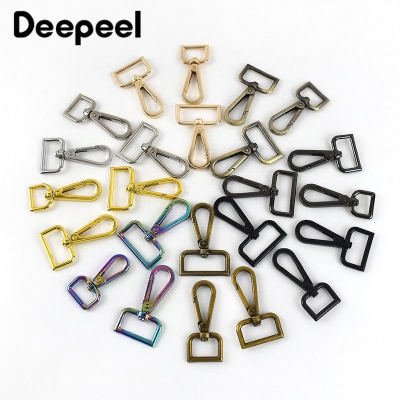 10 db 13-50 mm-es fém horgos csatok táskapánt akasztóhoz, csomagtartó kioldó kapcsok kutyanyakörv forgatható kapcsok barkács varrás kiegészítők