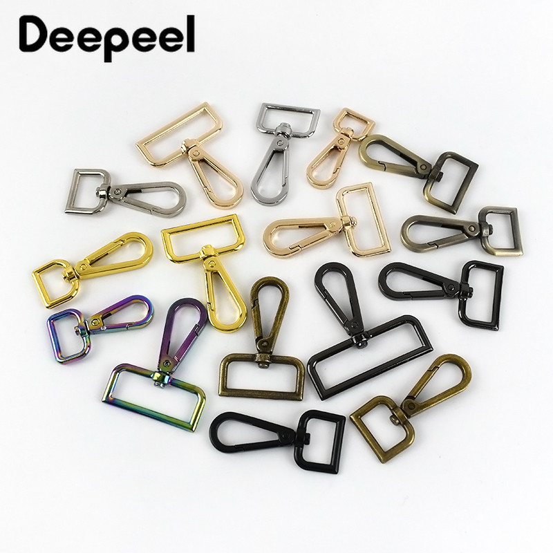 10 db 13-50 mm-es fém horgos csatok táskapánt akasztóhoz, csomagtartó kioldó kapcsok kutyanyakörv forgatható kapcsok barkács varrás kiegészítők