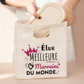 Francuski tiskani uzorci Hladnjaci Vrećice za ručak Prijenosne izolirane platnene Bento torbe Termalna torbica za piknik Torbica za pohranu hrane Darovi kume