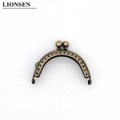 10 komada 6,5 cm antikne brončane srebrne dvostruke perle, polukružne metalne torbice, okvir, kopča za poljubac, DIY dodatak za torbu