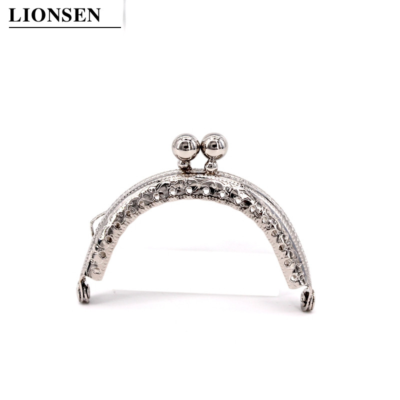 10 komada 6,5 cm antikne brončane srebrne dvostruke perle, polukružne metalne torbice, okvir, kopča za poljubac, DIY dodatak za torbu