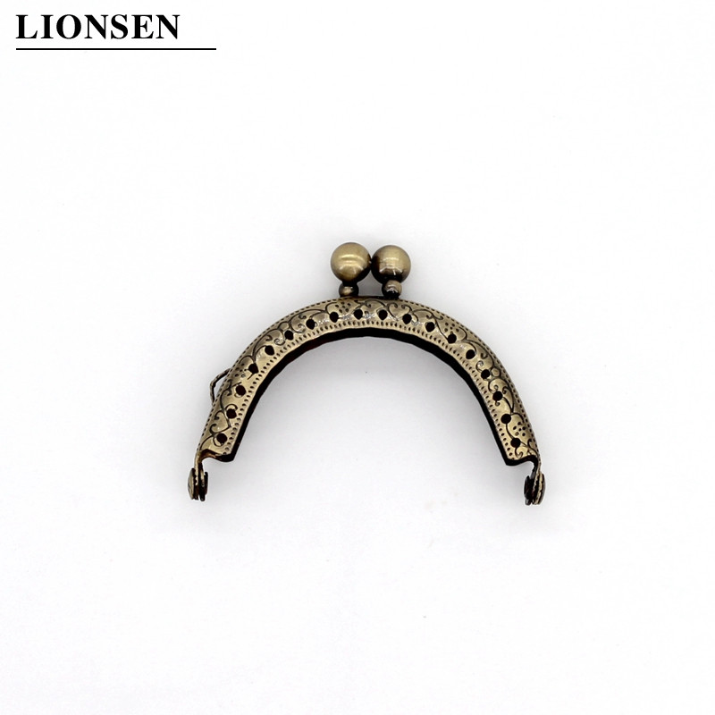10 komada 6,5 cm antikne brončane srebrne dvostruke perle, polukružne metalne torbice, okvir, kopča za poljubac, DIY dodatak za torbu