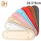 26.5x8cm Poșete de mână pentru femei DIY, lucrate manual, ovale, cu fund lung, Accesorii pentru genți de tricotat, genți de umăr, pe spate