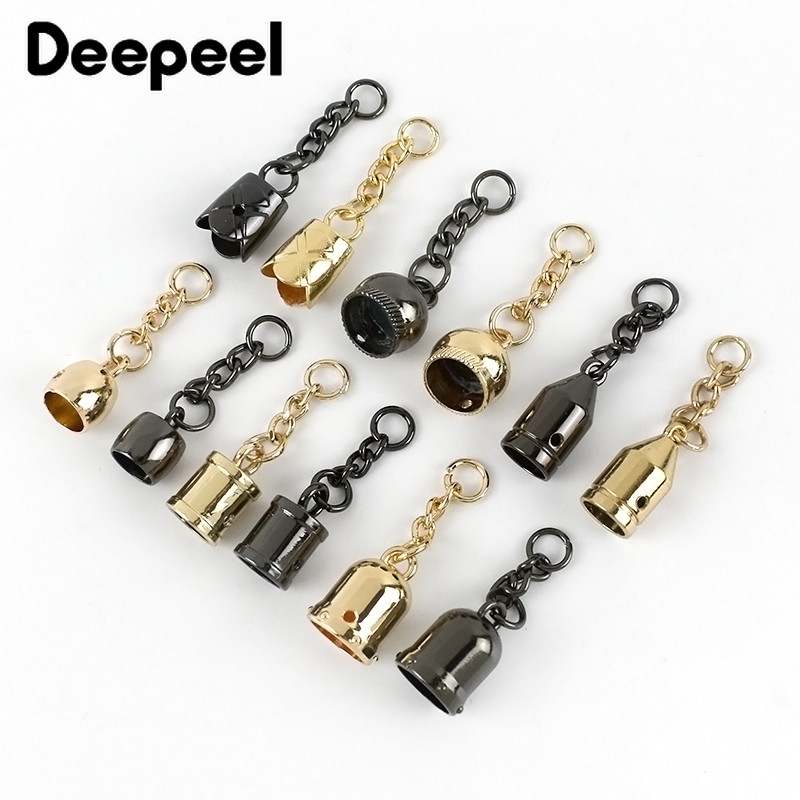 10db Deepeel fém táska akasztó csatok divat poggyász ötvözet bojt dugó kötél csat barkács ruházat dekorációs anyag BD445