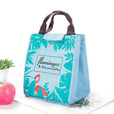 Flamingo Tote termiskā soma melna ūdensizturīga Oksfordas pludmales pusdienu soma Ēdienu pikniks Bolsa Termica sieviešu kazlēnu vīriešu aukstuma soma Jauna