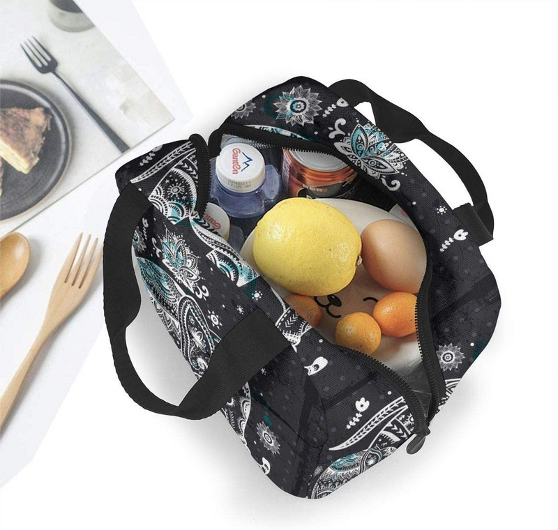 Indijski afrički lotos Etnički slon Torba za ručak Izolirana kutija za ručak Hladnjak Torba za piknik Kampiranje Posao Putovanje