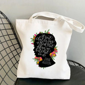 2021. Shopper Jane Austen Quote Printed Tote Bag žene Harajuku shopper torba djevojka Torba za kupovinu na rame Ženska platnena torba