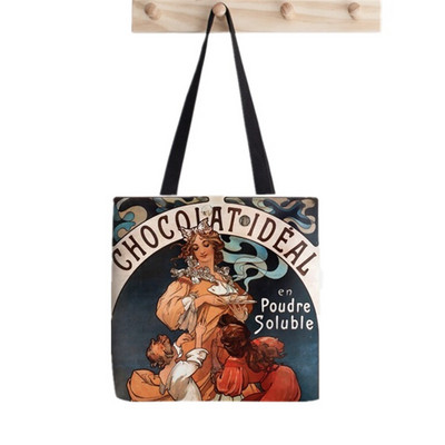 2021. Shopper Alphonse Mucha Printed Tote Bag žene Harajuku shopper Funny handbag girl Kupnja na rame Lady Canvas Bag
