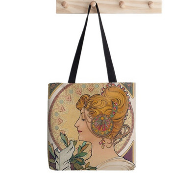 2021. Shopper Alphonse Mucha Printed Tote Bag žene Harajuku shopper Funny handbag girl Kupnja na rame Lady Canvas Bag