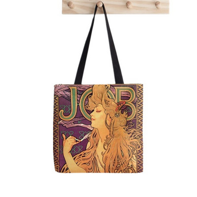 2021. Shopper Alphonse Mucha Printed Tote Bag žene Harajuku shopper Funny handbag girl Kupnja na rame Lady Canvas Bag