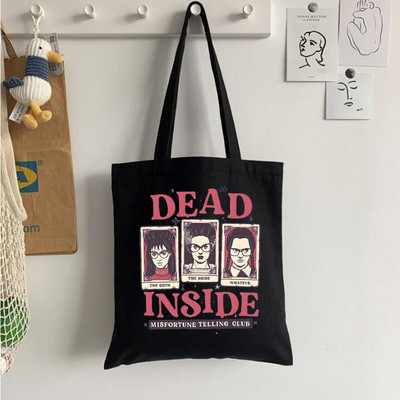 Wednesday Addams cumpărături geantă geantă de mână tote bolso bumbac bolsas de tela shopper bag pliabile din iuta burse ecologice sacolas