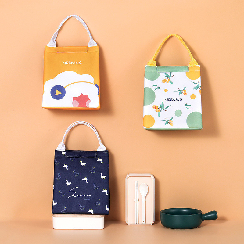 PURDORED 1 bucată nouă geantă de prânz pentru femei Geantă pentru cutie Bento pentru picnic, organizator termic de călătorie, izolată, impermeabilă.