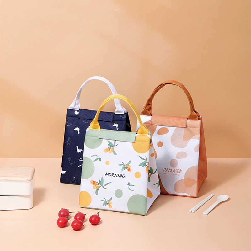 PURDORED 1 bucată nouă geantă de prânz pentru femei Geantă pentru cutie Bento pentru picnic, organizator termic de călătorie, izolată, impermeabilă.