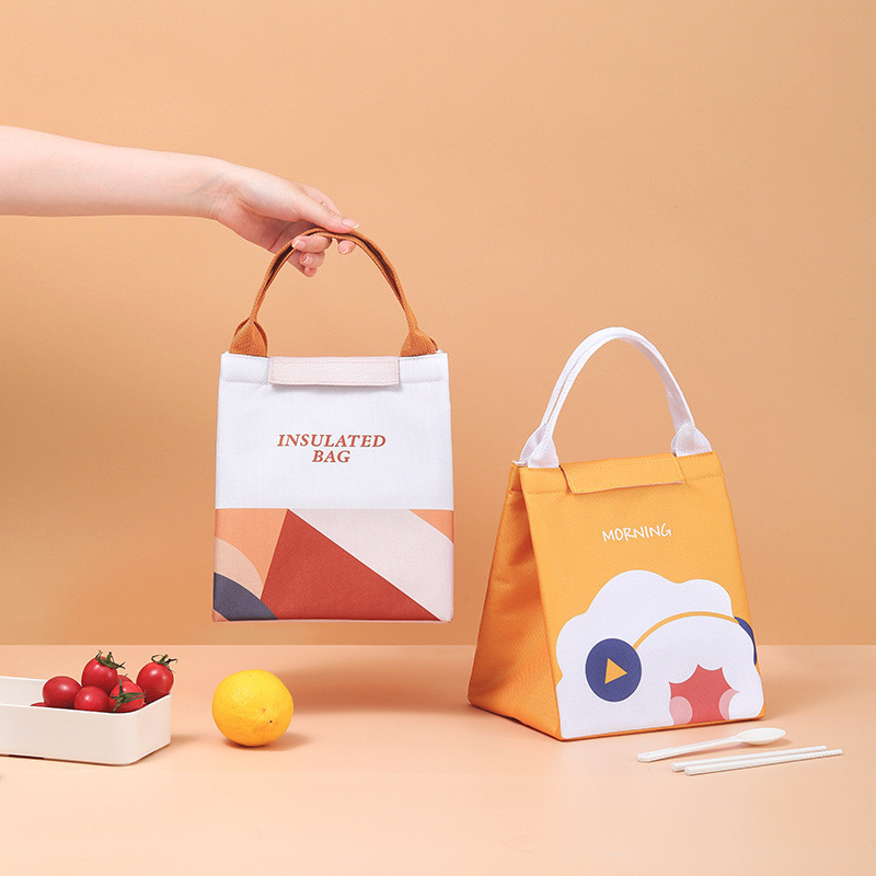 PURDORED 1 bucată nouă geantă de prânz pentru femei Geantă pentru cutie Bento pentru picnic, organizator termic de călătorie, izolată, impermeabilă.