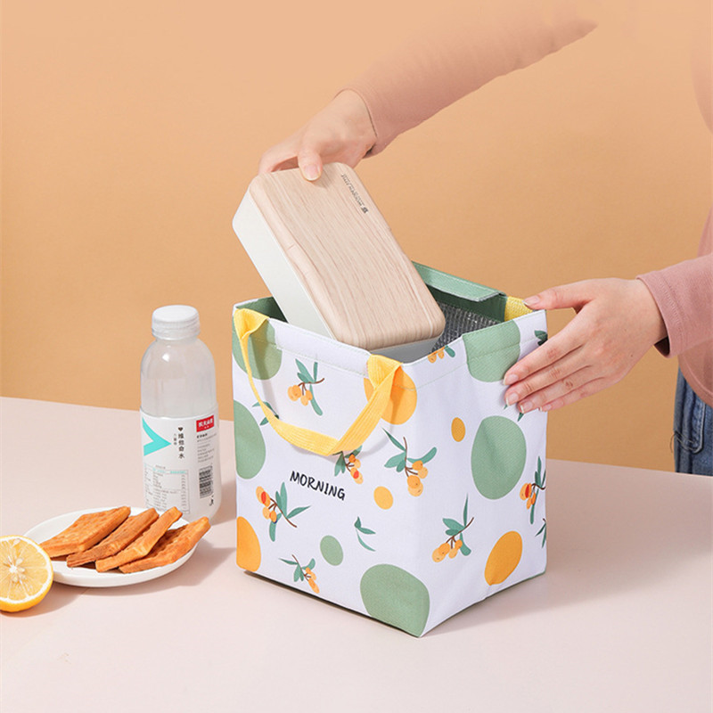 PURDORED 1 bucată nouă geantă de prânz pentru femei Geantă pentru cutie Bento pentru picnic, organizator termic de călătorie, izolată, impermeabilă.