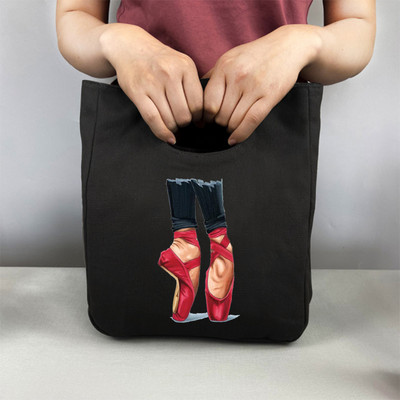 Pusdienu soma Modes meitenes apdruka Kanvas pusdienu kastīte piknika tote maza rokassomu maisiņš vakariņu konteiners pārtikas uzglabāšanas somas biroja dāmai