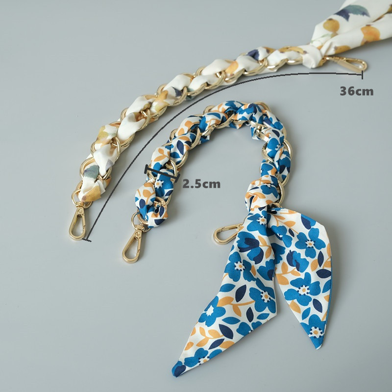 Nova moda proljeće ljeto ženska torbica Dodatni dio lančića Odvojivi zamjenski cvjetni svileni pamučni remen za šal Ženski lanac
