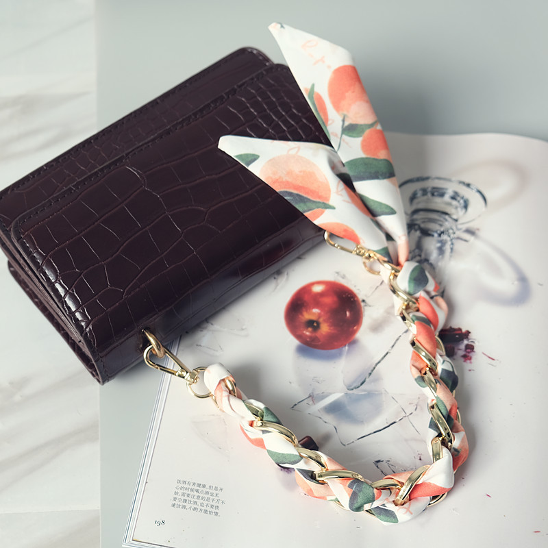 Nova moda proljeće ljeto ženska torbica Dodatni dio lančića Odvojivi zamjenski cvjetni svileni pamučni remen za šal Ženski lanac