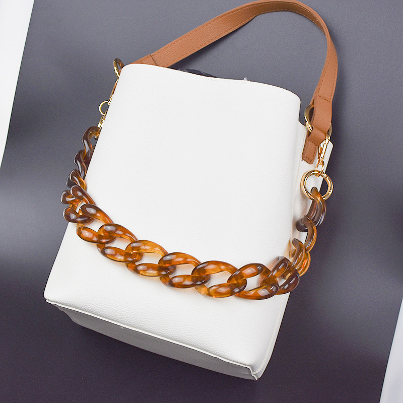 MM FOND Promocija remen za torbicu od smole za žene crno-bijele modne torbe za djevojke remeni za debele i jake remenčiće za velike veličine