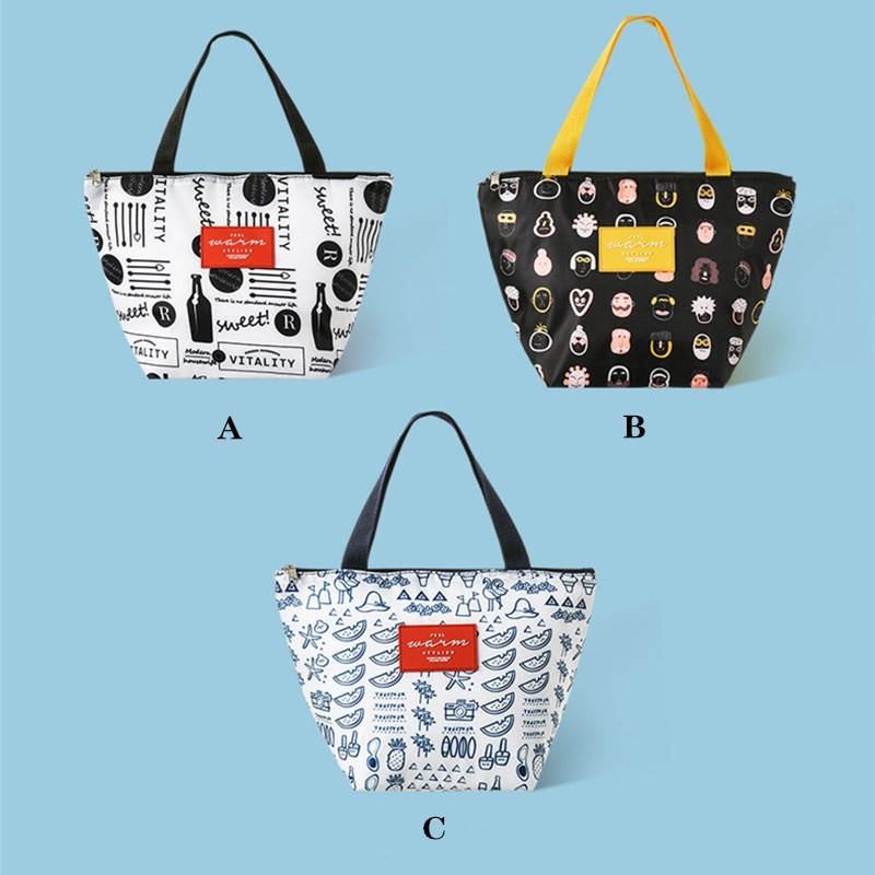 PURDORED 1 tk jahutuskott Moodne mitmevärviline naiste toidukott Veekindel termiline hommikusöögikarp Kaasaskantav reisipiknikukott