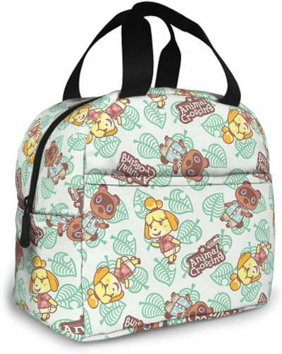 Animal Crossing szigetelt ebédlőtáska nőknek Férfi Nagy, újrafelhasználható ebédlődoboz irodai munkához Iskolai piknik strand felnőtteknek