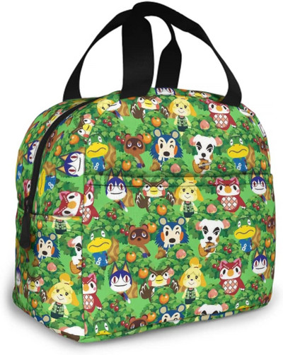 Animal Crossing szigetelt ebédlőtáska nőknek Férfi Nagy, újrafelhasználható ebédlődoboz irodai munkához Iskolai piknik strand felnőtteknek