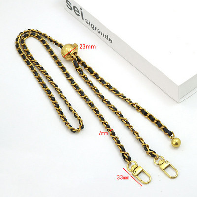 Dodaci za torbe Lanac za torbe DIY PU kožne metalne torbe Remen Podesivi remen za rame Chic Zlatna lopta za zamjenu preko tijela
